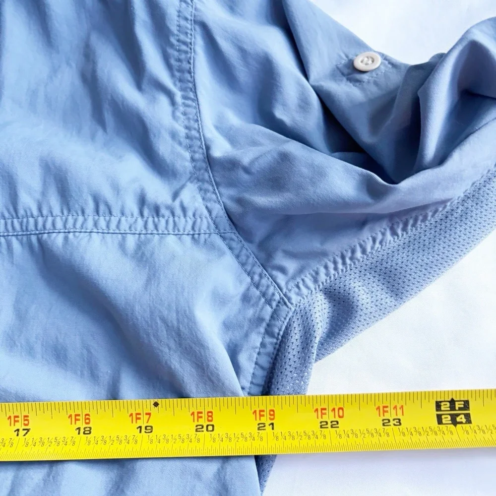 Mountain Hardwear Shirt Women 12 Blue Long Sleeve Button Up Pockets Gorpcore - Picture 4 of 6